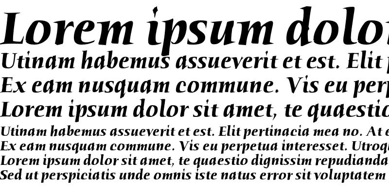 Sample of Humana Serif ITC Std Bold Italic