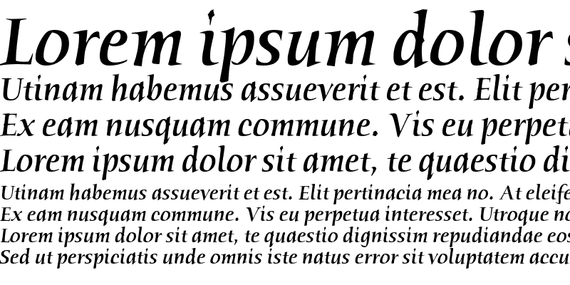 Sample of Humana Serif ITC Std Medium Italic