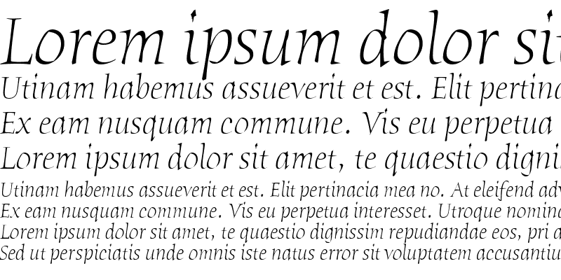 Sample of Humana Serif ITC TT