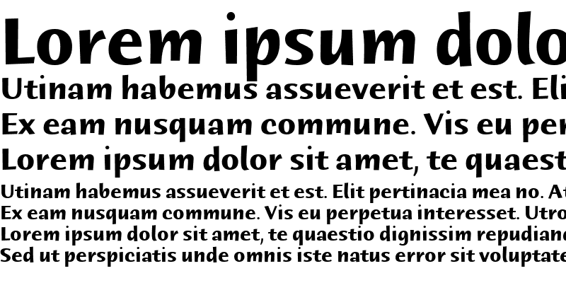 Sample of HumanaSansITC Bold