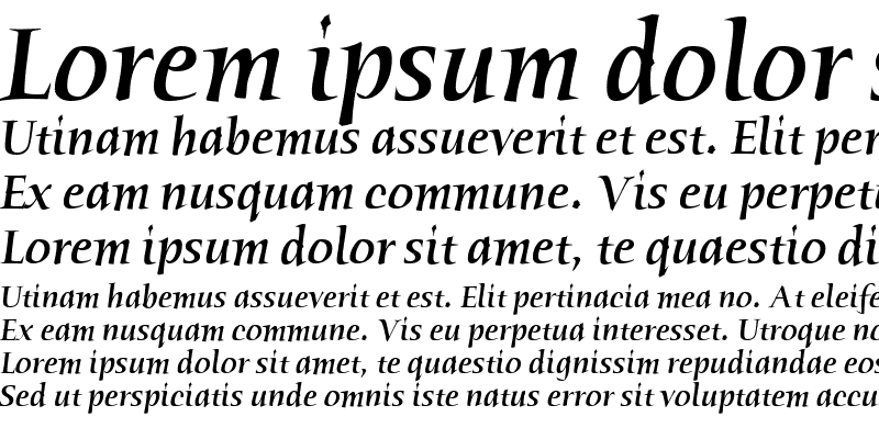 Sample of HumanaSerifITC-Medium MediumItalic