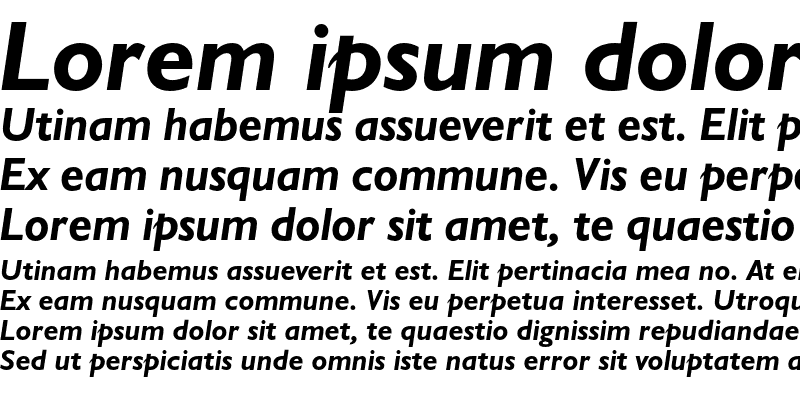 Sample of Humanist 521 Bold Italic