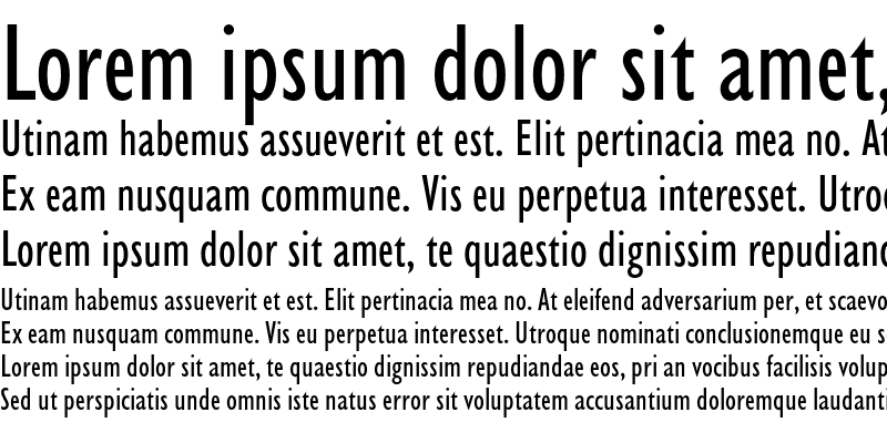 Sample of Humanist 521 Condensed Regular