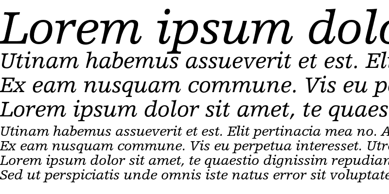 Sample of Humanist Slabserif 712 Italic