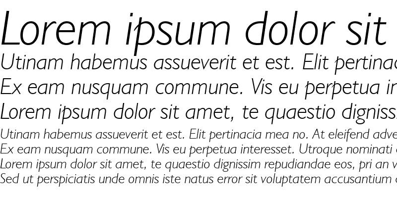 Sample of Humanst521 Lt BT Light Italic