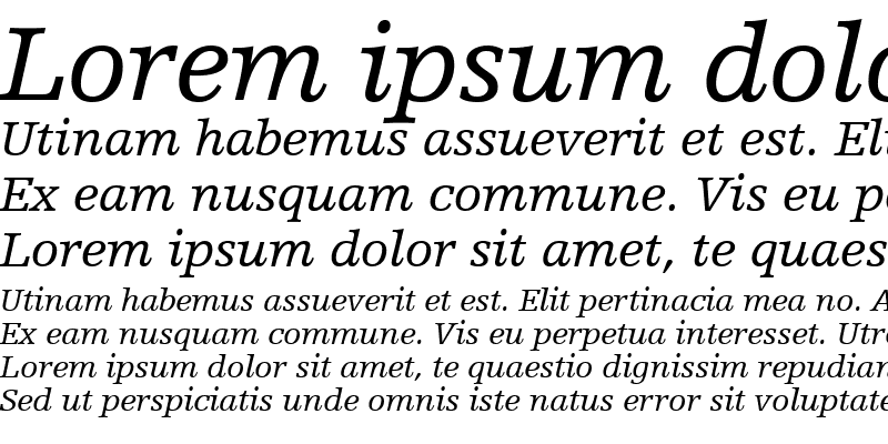 Sample of HumstSlab712 BT Italic