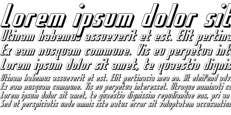 Sample of Hydro Squad 3D Italic