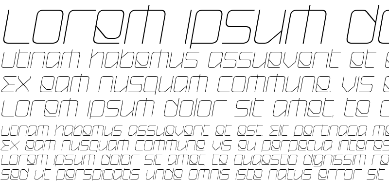 Sample of Hydrogen Light Italic