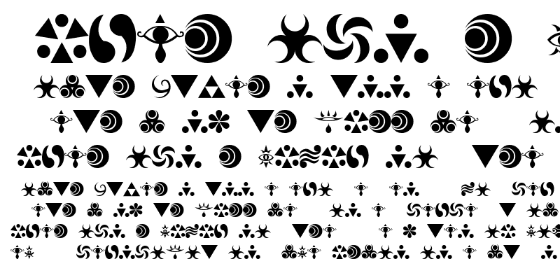 Sample of Hylian Symbols Hylian Symbols