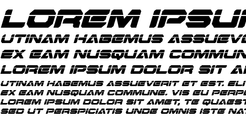 Sample of Hyper Viper Laser Italic Italic