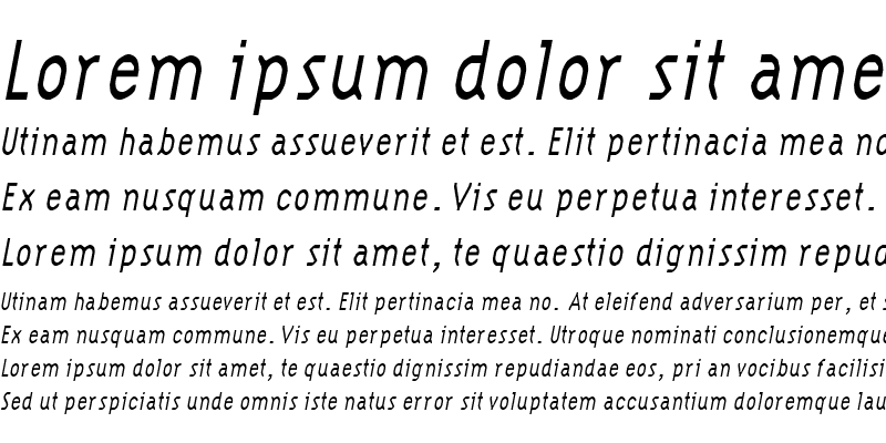 Sample of HypeStyleCondensed Italic