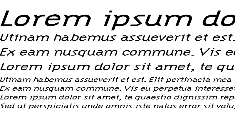 Sample of HypeStyleExtended Italic