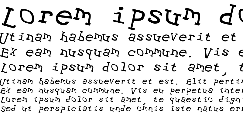 Sample of Hypewriter Italic