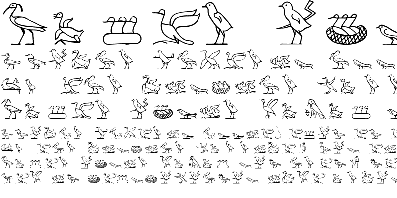 Sample of Hyroglyphes Two Regular