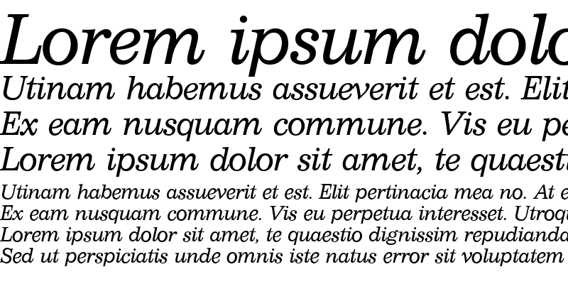Sample of I770-Roman Italic