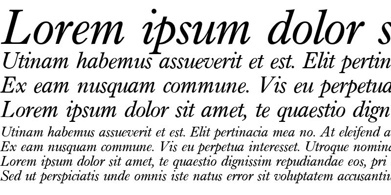 Sample of I771-Roman Italic