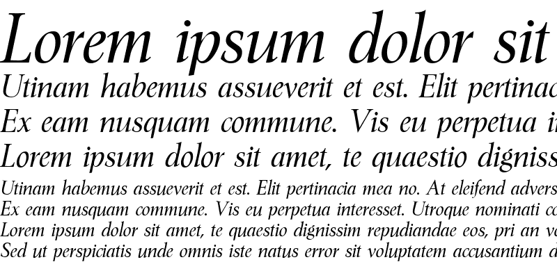 Sample of I772-Roman Italic