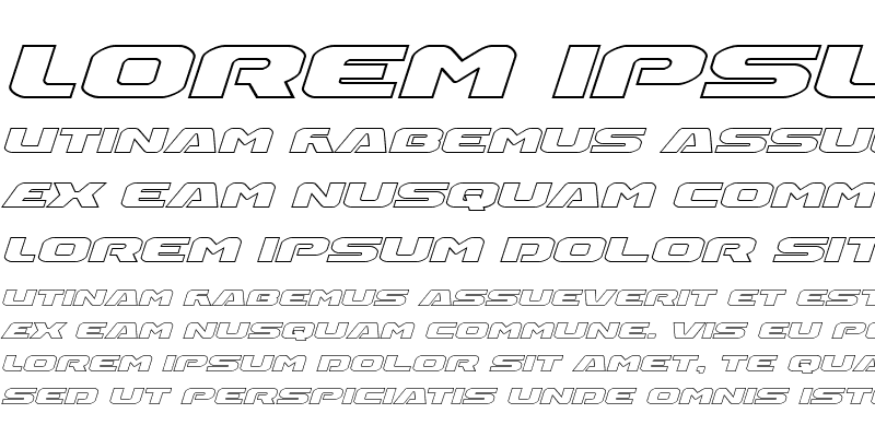 Sample of Iapetus Outline Italic