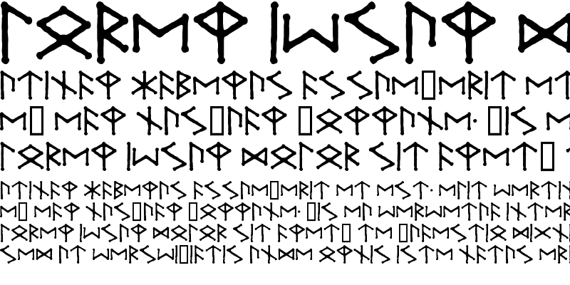 Sample of Ice-egg Futhark Runes Regular