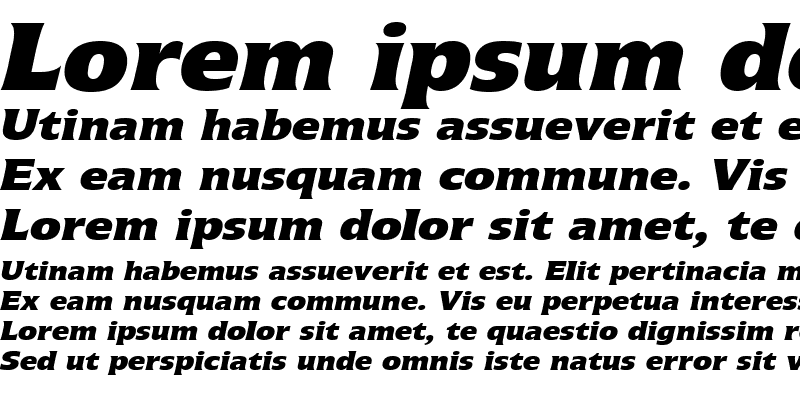 Sample of Icone LT Extra Black Italic
