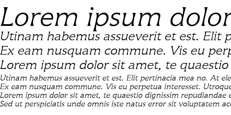 Sample of Icone LT Light Italic