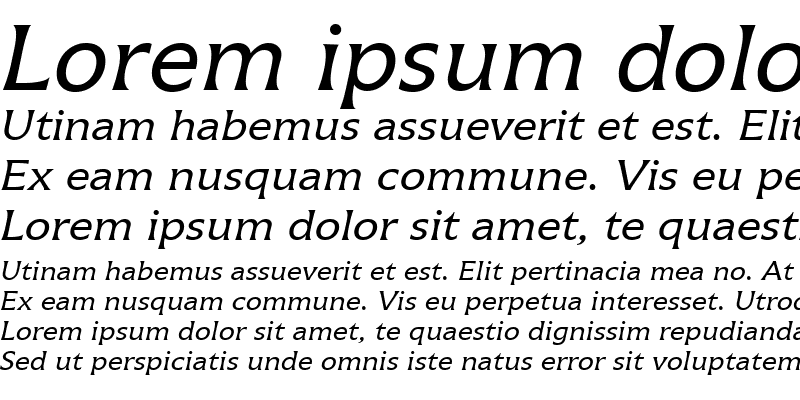 Sample of Icone LT Regular Italic