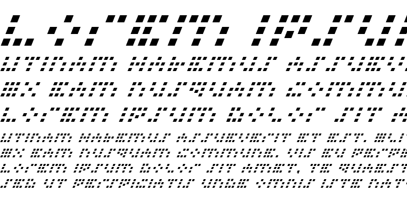 Sample of Iconian Italic