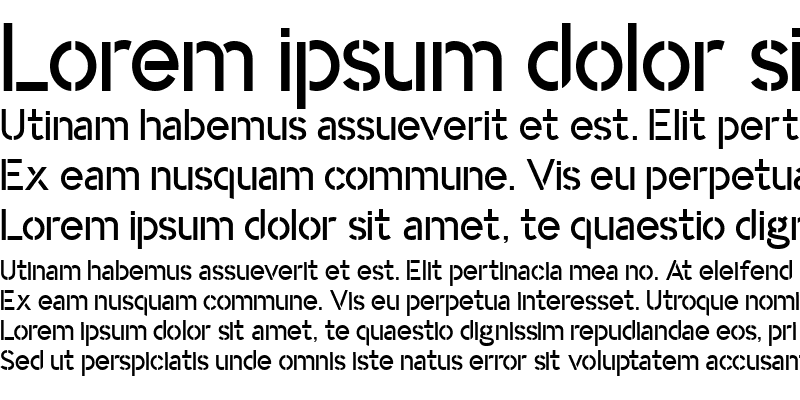 Sample of IdentikalSans Stencil