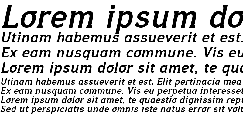 Sample of IdeologicaBold Italic