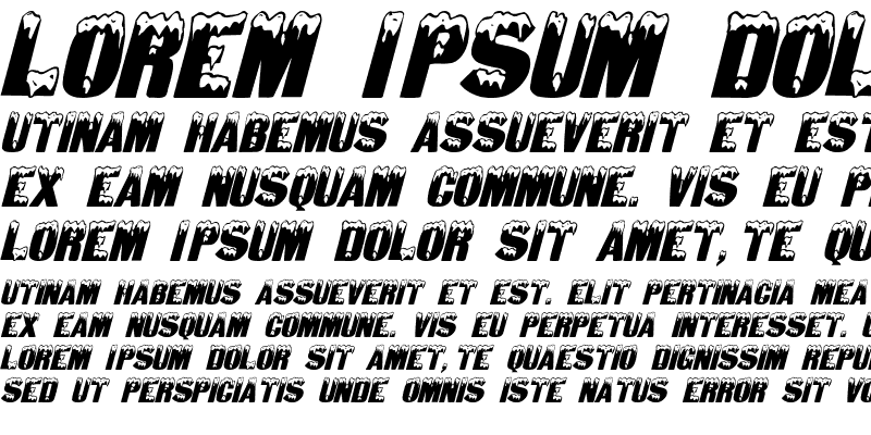 Sample of IglooCaps Italic