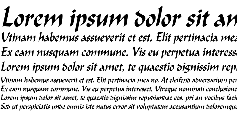 Sample of IgnaciousCondensed Italic
