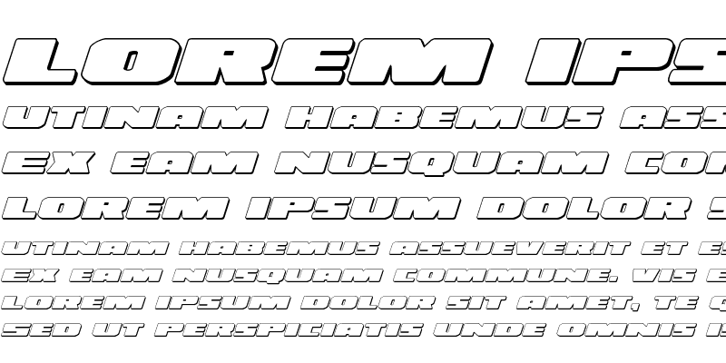 Sample of Illumino 3D Italic