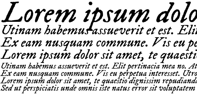Sample of IM FELL DW Pica Italic