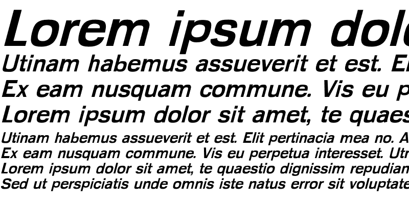 Sample of Imperfect Bold Oblique