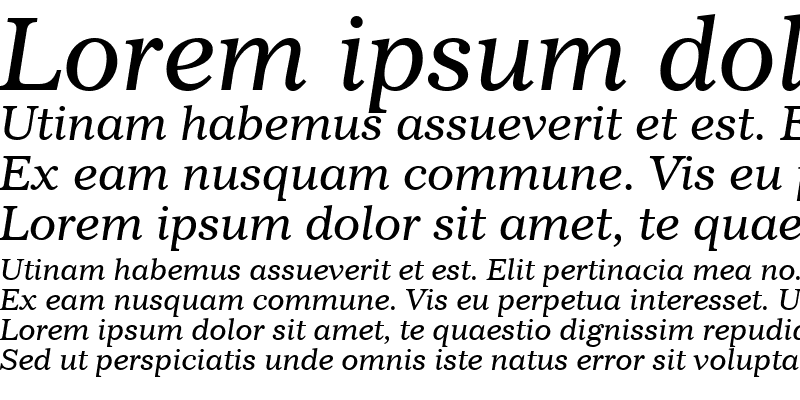 Sample of Imperial BT Italic