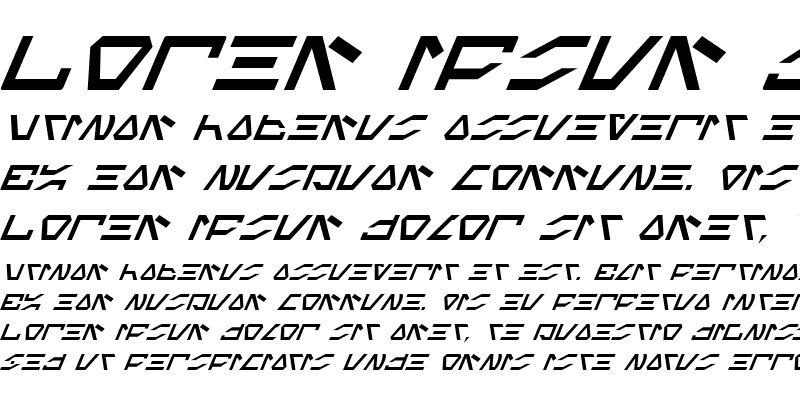 Sample of Imperial Code Italic