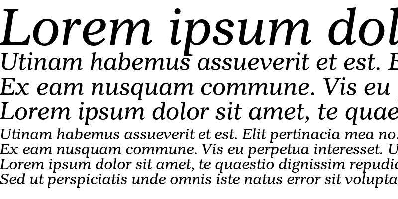 Sample of Imperial Italic