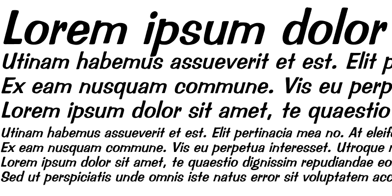 Sample of Impressed Italic