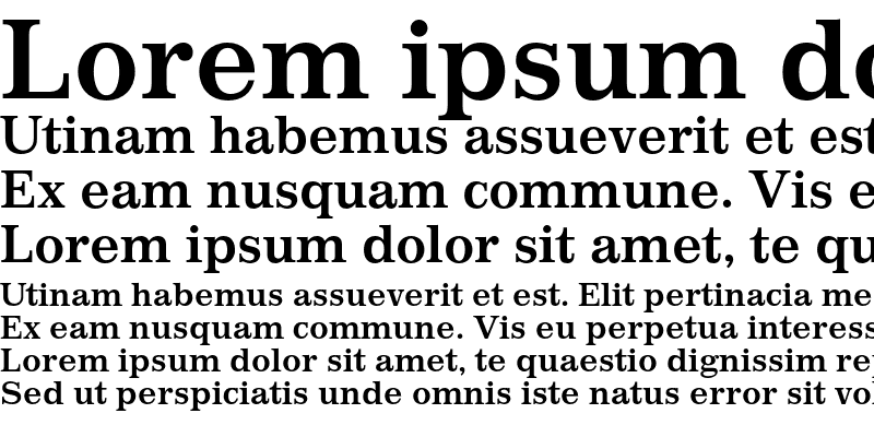 Sample of Impressum Bold