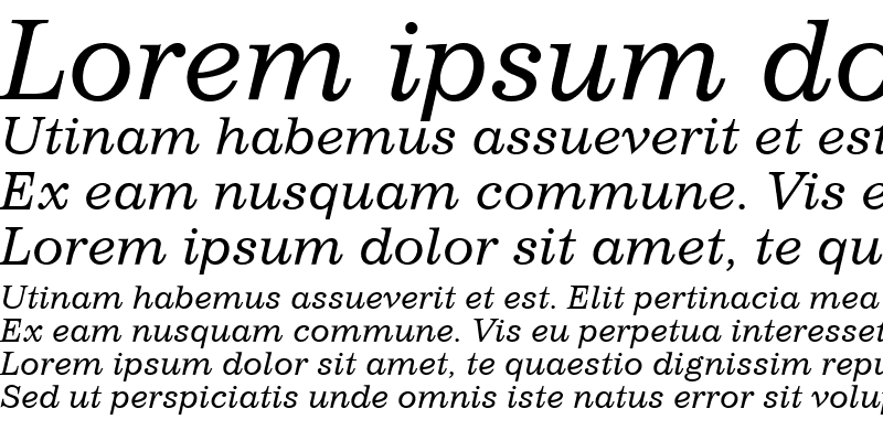 Sample of Impressum LT Italic