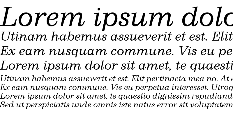 Sample of ImpressumTEELig Italic