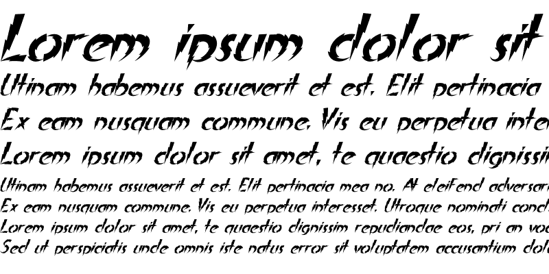 Sample of In A Flash Italic