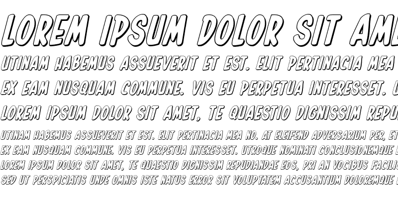 Sample of In-House Edition 3D Italic Italic