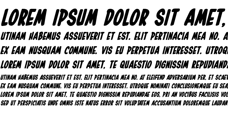 Sample of In-House Edition Bold Italic