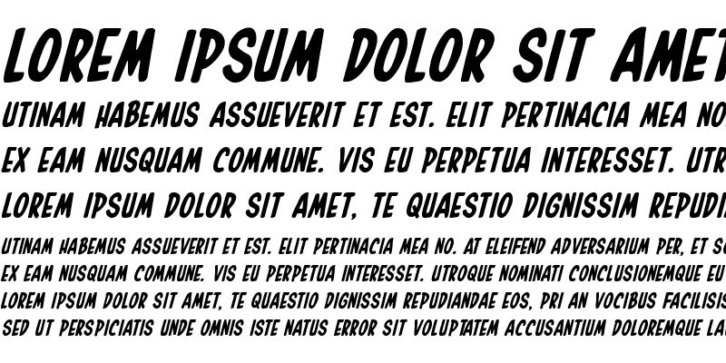 Sample of In-House Edition Italic