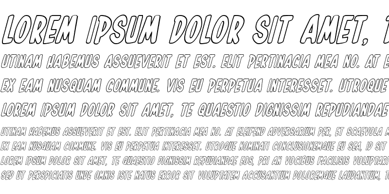 Sample of In-House Edition Outline Italic