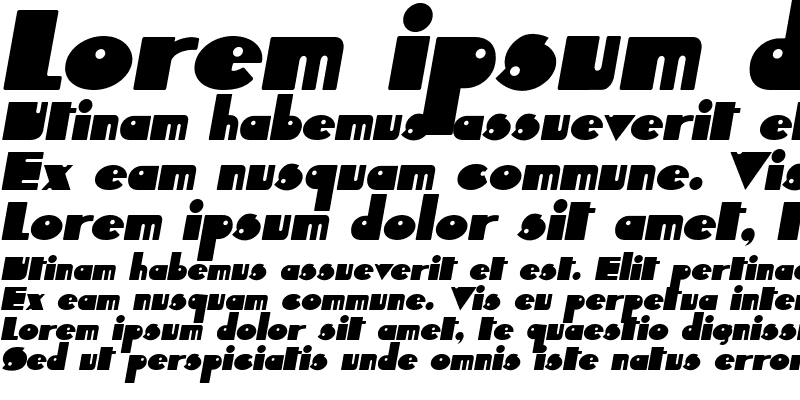 Sample of Independant Italic