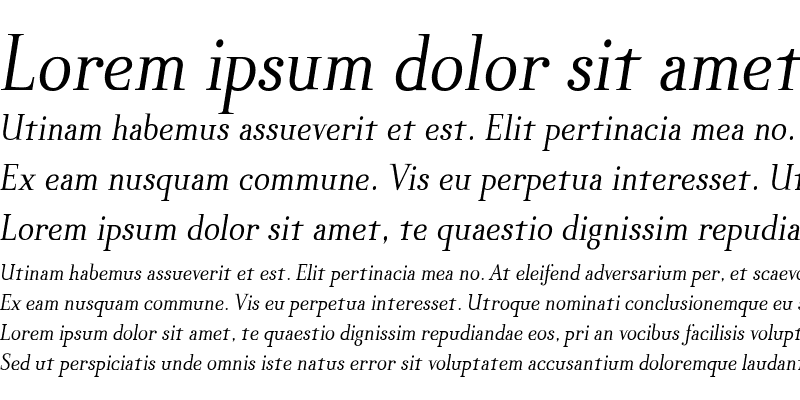Sample of Indispose Medium Italic