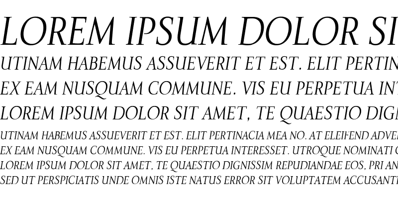 Sample of IndisposeTitling Medium Italic