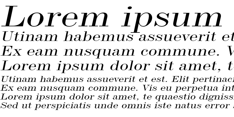 Sample of Indy 17 Extended Italic
